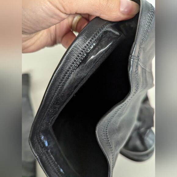 NEW  as is 36, 6 Givenchy G Lambskin Over-The-Knee Clog Boots Soft Leather Tall - Picture 12 of 16